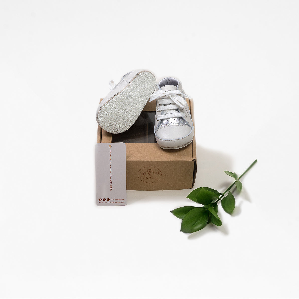 Baby Baller Sneakers - Silver - Product Shot with the Box1